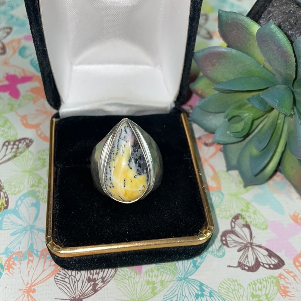 Dendritic Opal Ring - image 2